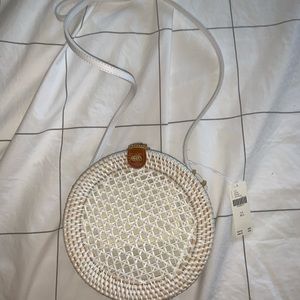 NWT Anthropologie basket weave shoulder bag